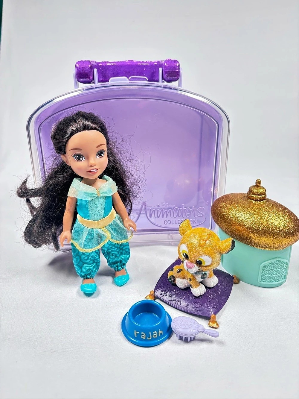 Disney Animators' Collection Jasmine Mini Doll Play Set Purple & Turqoise